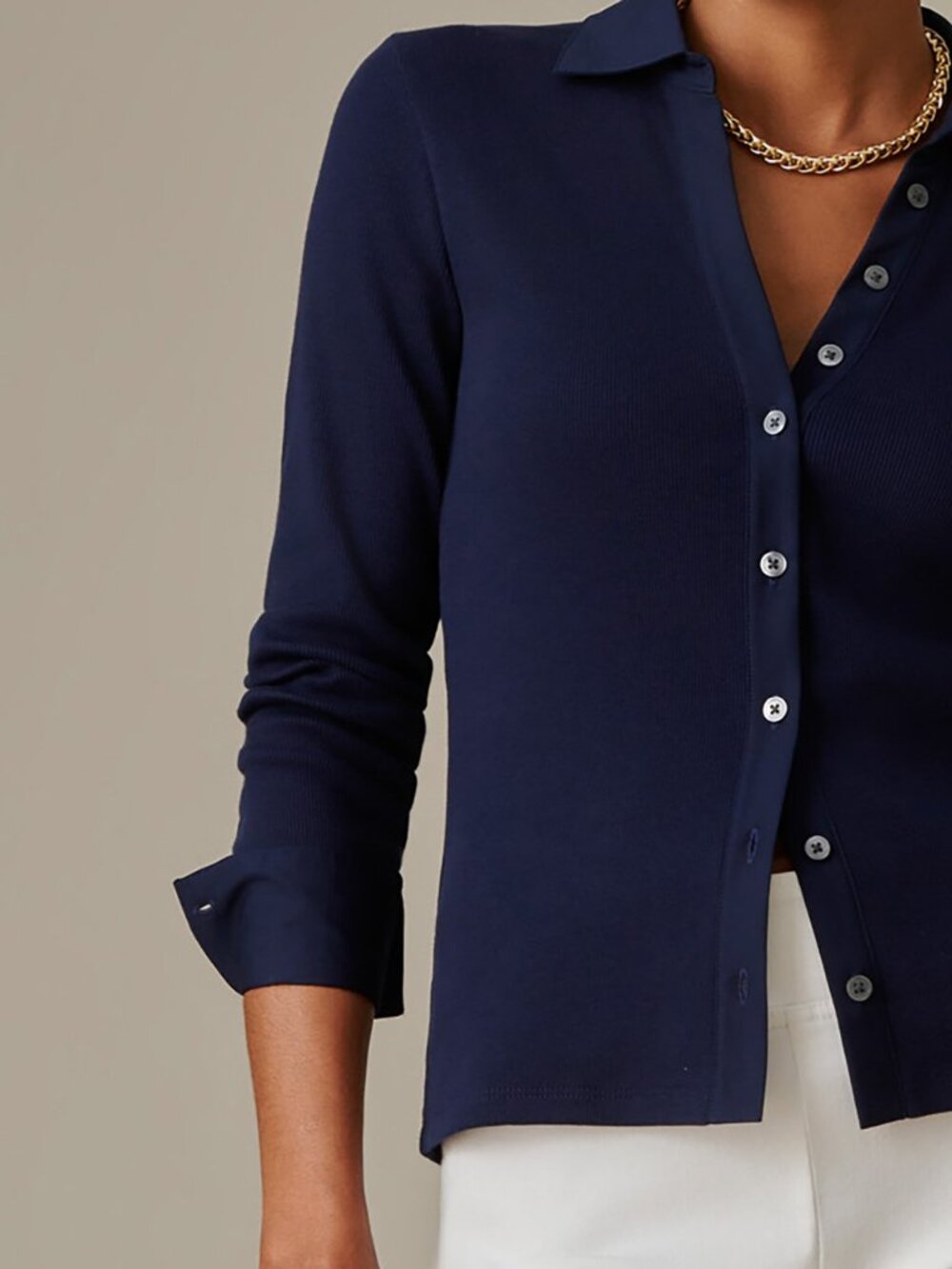 J McLaughlin Theodora Shirt - Navy NEW - Picture 2 of 4